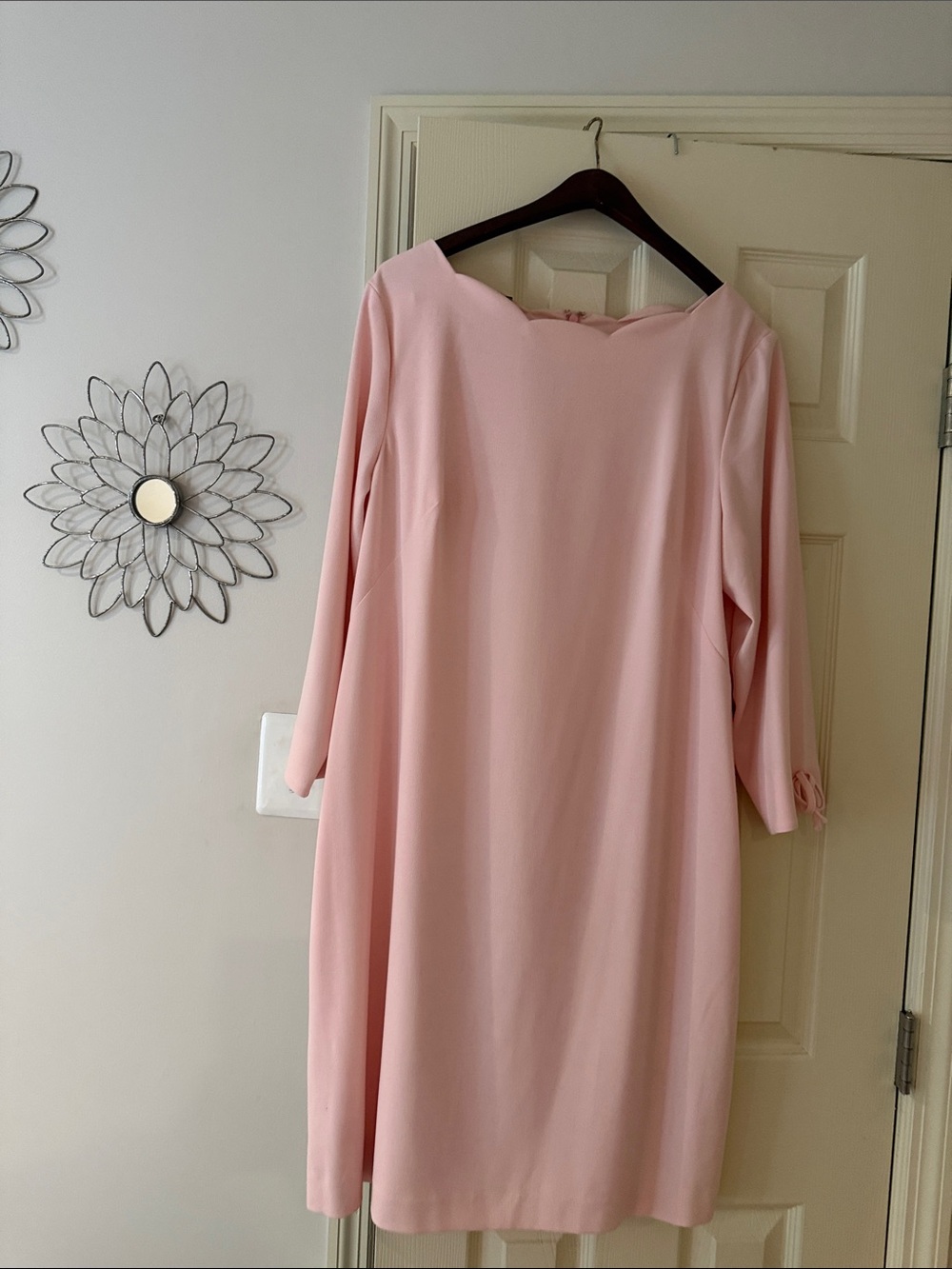 Talbots Soft Pink Long-Sleeve Shift Dress